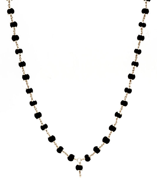 Karungali Mala 54+1 Beads, 6 mm Short Blackwood Mala with Silver Cap Unisex