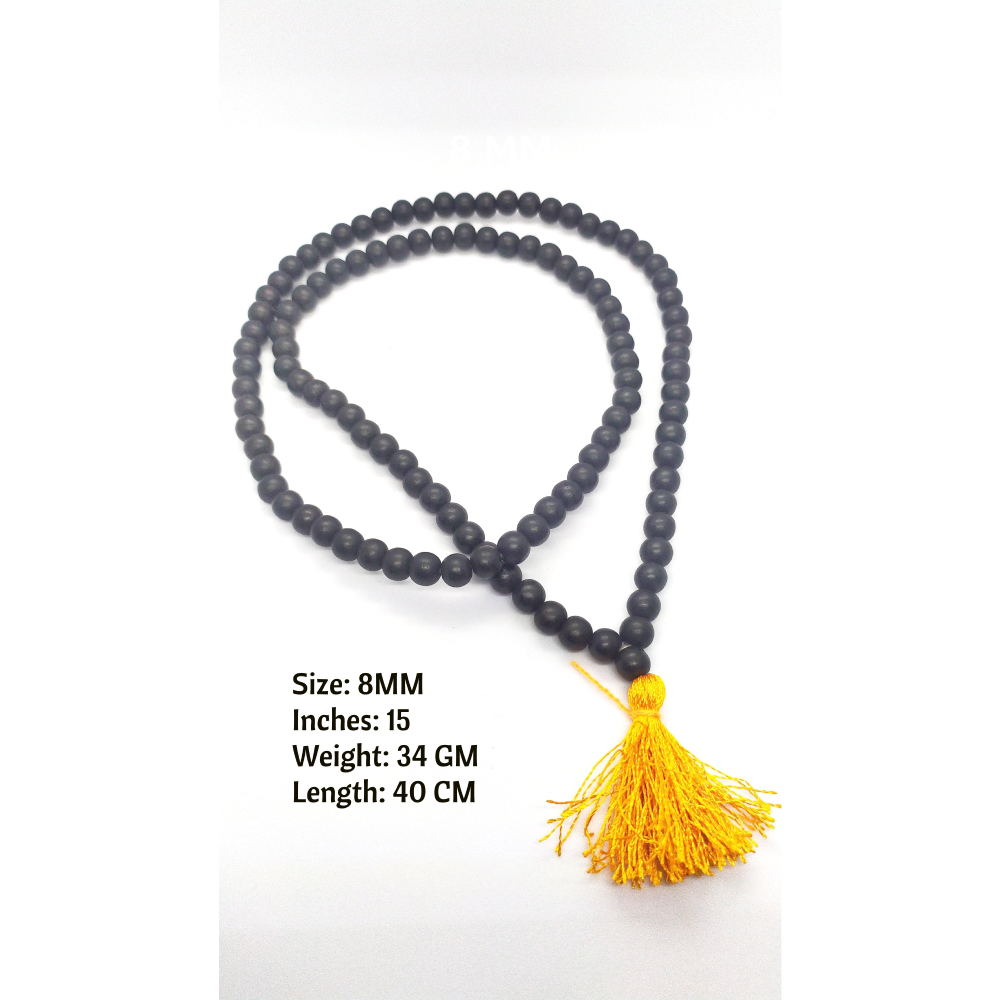 Karungali Malai (Ebony wood Mala) 108 Beads 6MM, 8MM,10MM With Lab Certificate