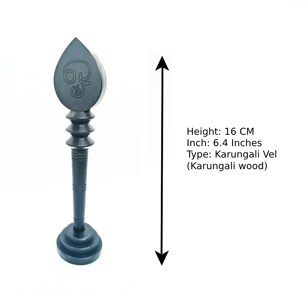 Buy Original Karungali Vel with Stand 3 & 6 Inches Ebonywood Vel