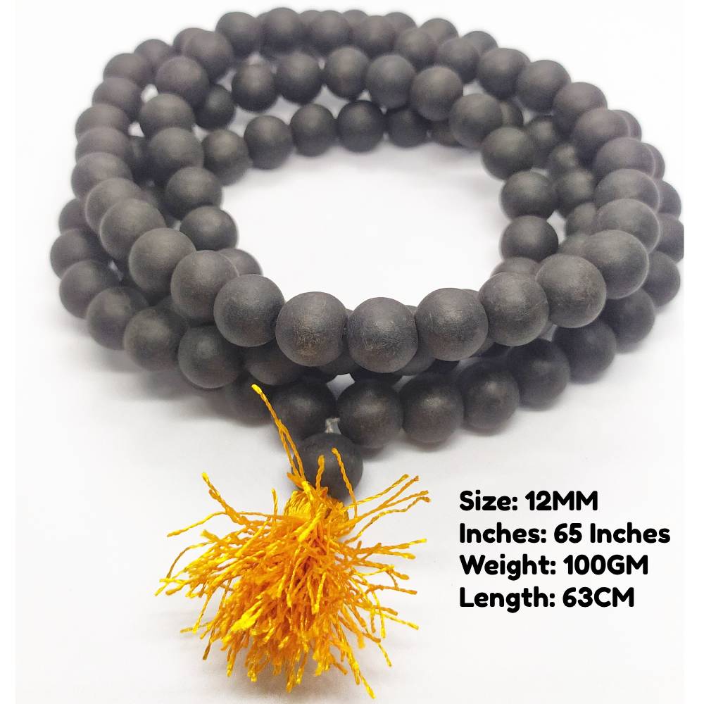 Karungali Malai (Ebony wood Mala) 108 Beads 6MM, 8MM,10MM With Lab Certificate